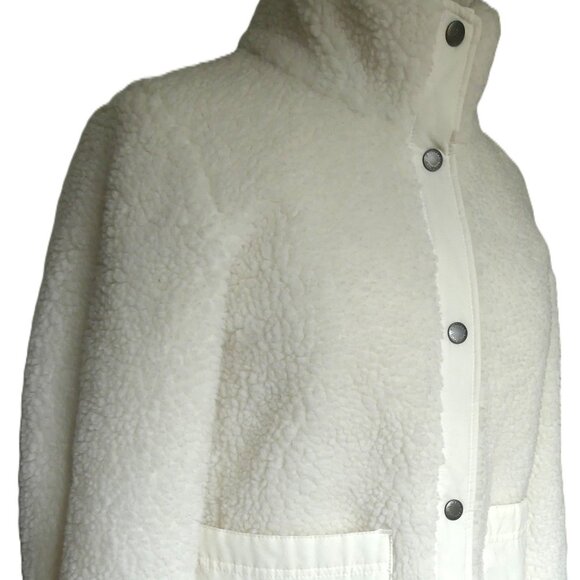 Barbour Netley Fleece White Coast to Country Short Jacket USA Size 6 - Picture 3 of 13